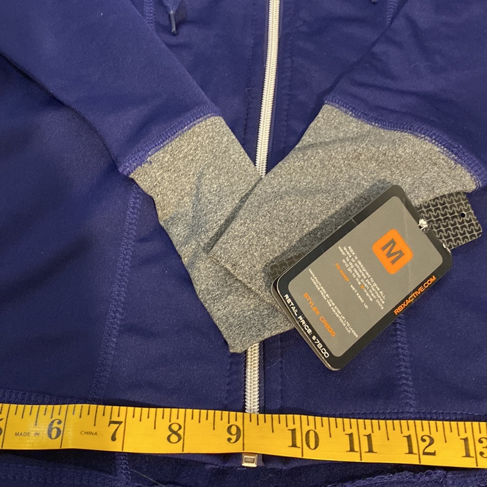 NWT M RBX Purple Zip Down Hoodie - Picture 5 of 8